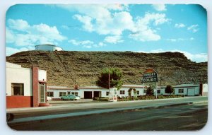 RAWLINS, WY Wyoming~ Lincoln Highway? SUNSET AUTO COURT 1962  Roadside  Postcard