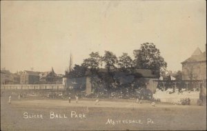 Meyersdale PA Slicer Baseball Park Game c1910 Real Photo Postcard