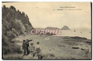 Old Postcard Cancale Cliffs and Rock