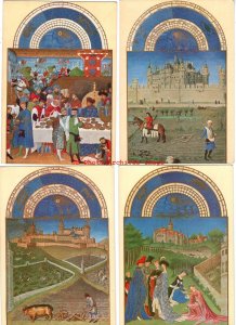 11 Postcards, Musee Conde-Chantilly France, Museum, Art Scenes