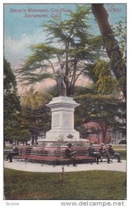 Steven's Monument, City Plaza, Sacramento, California, PU-1915