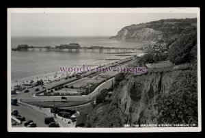 h2156 - Isle of Wight - Shanklin Beach & Pier from the Cliffs  - Nigh postcard