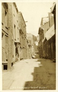 canada, QUEBEC, Little Champlain Street (1920s) RPPC Postcard