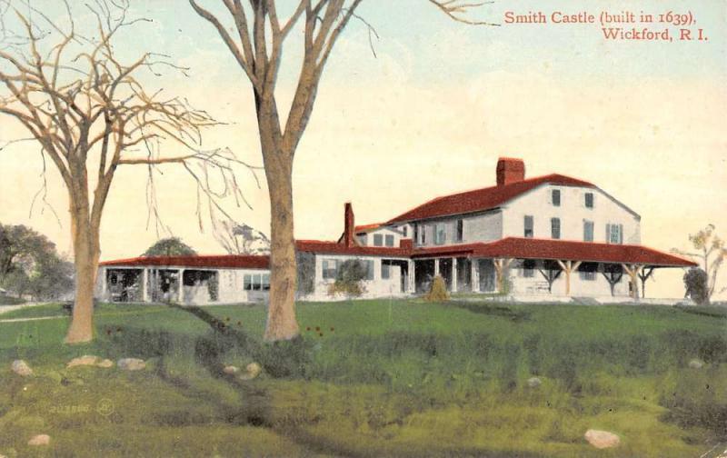 Wickford Rhode Island Smith Castle Exterior Antique Postcard K13793