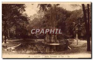 Old Postcard Lucon garden dumaine Lake