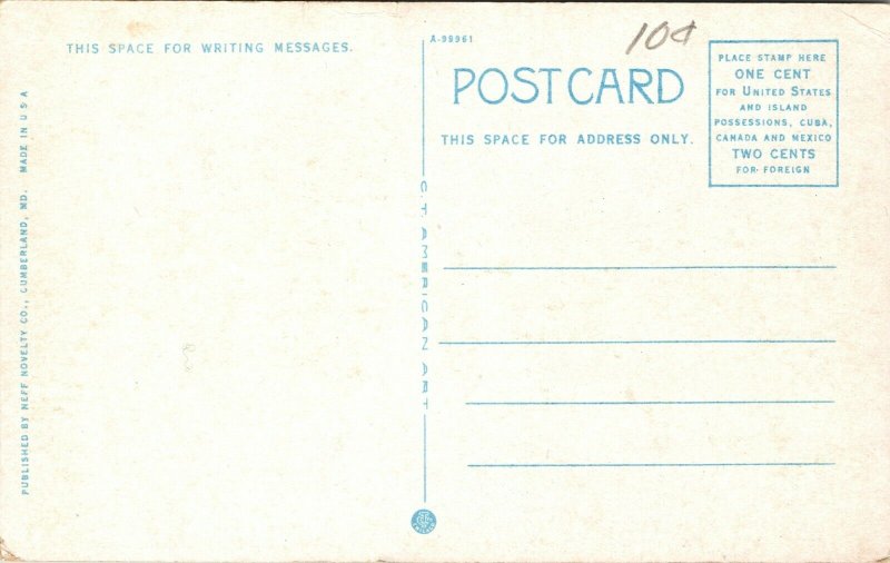 HAGERSTOWN MD Postcard -National Highway SOUTH MOUNTAIN CAR AUTO - MARYLAND 