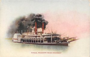 Unidentified River Steamship Ferry Boat Ship 