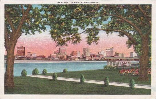 Florida Tampa The Skyline 1938