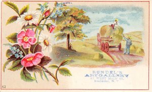 Approx. Size: 2.75 x 4.5 Rundle's art gallery  Late 1800's Tradecard Non  