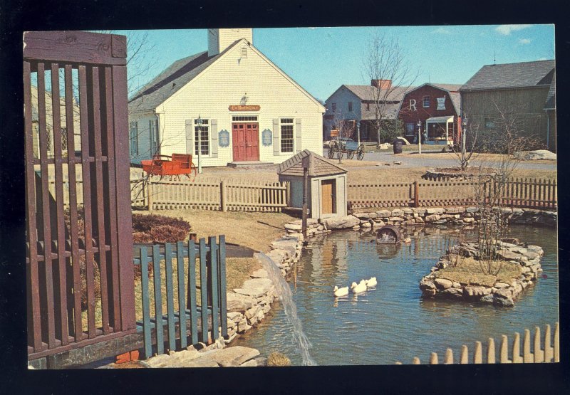 Mystic, Connecticut/CT Postcard, Old Mistick Village, Shopping Area