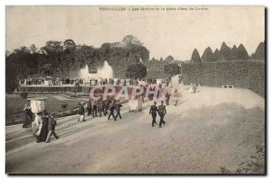 Old Postcard Versailles gardens and water Piece of Latona