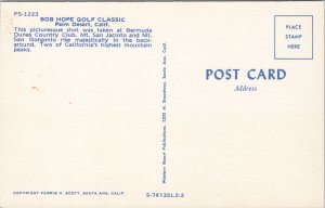 Bob Hope Golf Classic Palm Desert CA California Golfing Unused Postcard G2