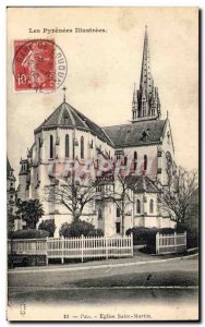 Old Postcard Pau Eglise Saint Martin