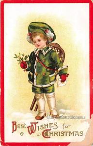 Christmas  Ellen H Clapsaddle, Series 1211 1910 a lot of paint chips front ri...