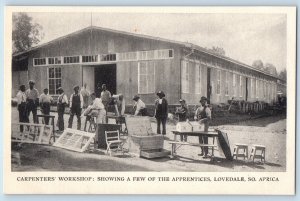 Lovedale S. Africa Postcard Carpenters Workshop Apprentice Worker c1940's