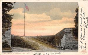 C78/ Fortress Monroe Virginia Va Postcard 1910 Ascent to Flagpole