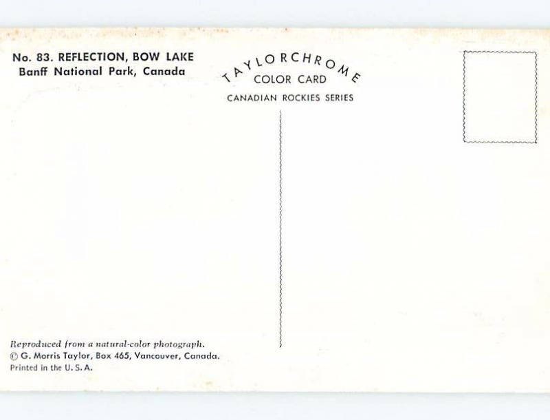 Unused Pre-1980 LAKE SCENE Banff National Park Alberta AB F3370