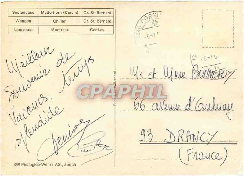 Postcard Modern Switzerland