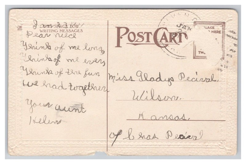 A Happy Family Mother Cat & Her Kittens Postcard