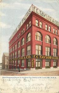 St Louis MO~Most Prominent House in Great Fur District~F C Taylor & Co~1905