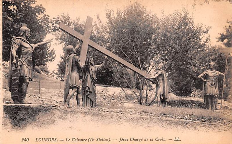 Le Calvaire, Jesus Charge de sa Croix Lourdes France Unused 