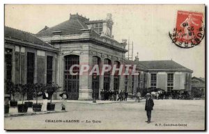 Chalon sur Saone Old Postcard station