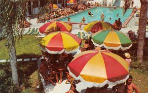 MIAMI, Florida FL   TRAVELERS HOTEL Pool & Cabana Club  ROADSIDE  1961 Postcard