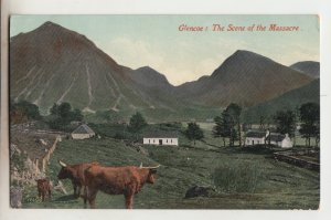 P2690 vintage postcard scotland glenco the scene of the massacre mts view unused