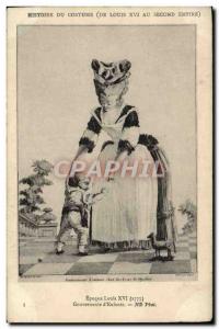 Postcard Old Fashion History of Costume Louis XVI to the Second Empire Louis ...