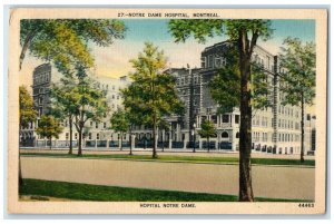 1940 Hospital Notre Dame Montreal Quebec Canada Vintage Posted Postcard
