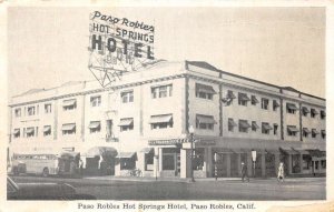 Paso Robles California Hot Springs Hotel Vintage Postcard CC1817