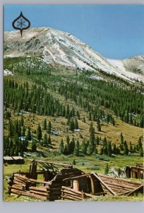 Ghost Town Of Independence Near Aspen, Colorado, Chrome Postcard