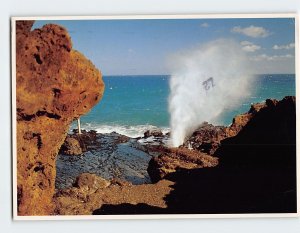 Postcard Blow Hole on the Island of Oahu Hawaii USA