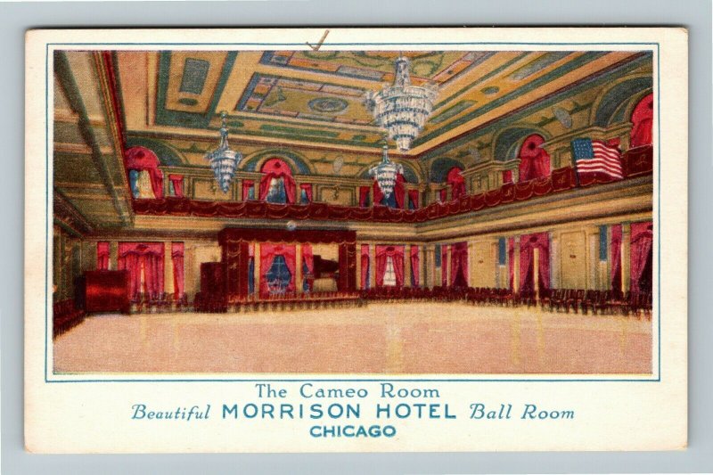 Chicago IL-Illinois, Morrison Hotel Cameo Room Vintage Postcard