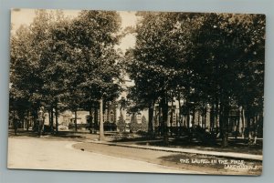 LAKEWOOD NJ LAUREL in the PINES STREET SCENE ANTIQUE REAL PHOTO POSTCARD RPPC