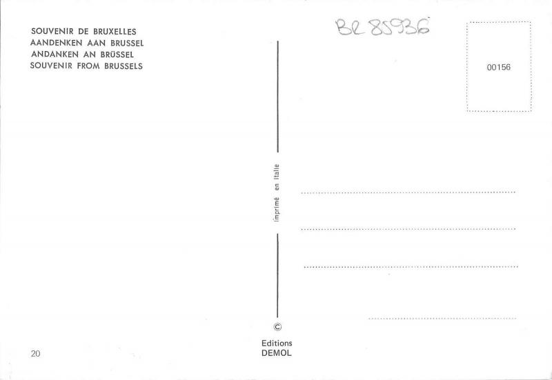 BR85936 souvenir from brussels belgium