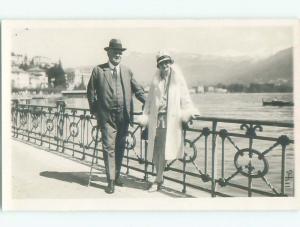 old rppc NICE VIEW Marked Lugano - Ticino Switzerland i3317