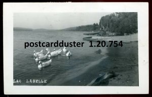 h3147 - LAC LABELLE Quebec 1964 Beach View. Goose. Real Photo Postcard