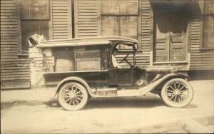 Lewiston?  ME Maine Early Automobile Moving Truck? Real Photo Vintage Postcard