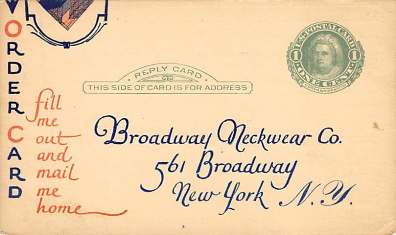 Broadway Neckwear Co New York, USA Advertising Unused 