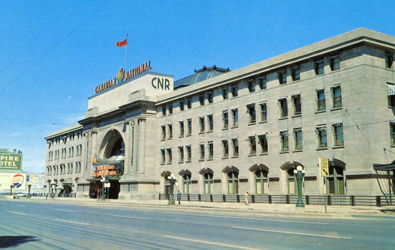 Canada - Manitoba, Winnipeg. Canadian National Railway Station