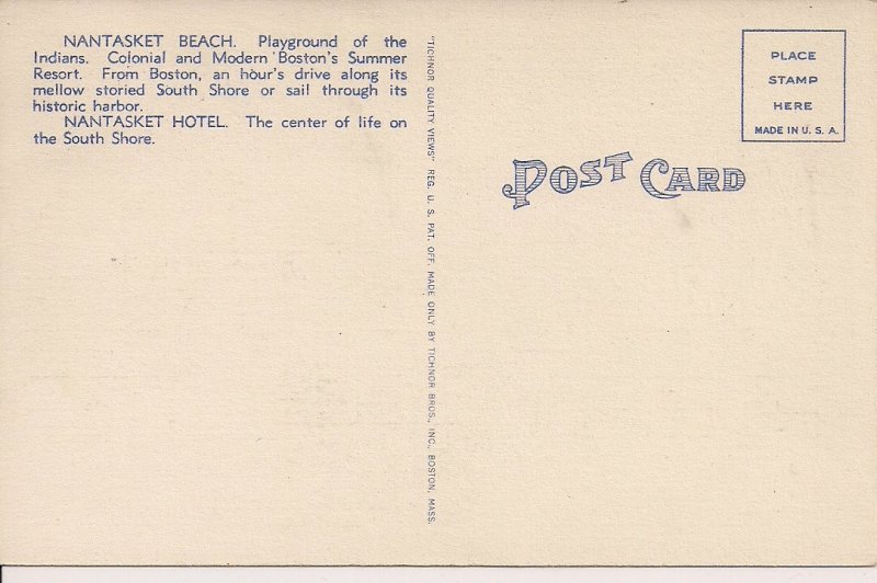 Hull MA Nantasket Beach, Amusements, Paragon Park, Hotel, 1935 Massachusetts