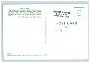 Vintage Fishing Village Parker Dam By The Needles, CA Postcard F84