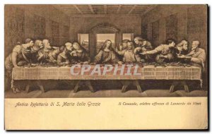 Old Postcard Refettorio Antico di Maria Delle Grazie The Last Supper Christ