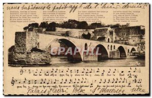 Old Postcard On the Avignon Bridge