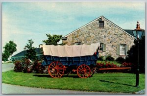 Lancaster Pennsylvania 1960s Postcard Conestoga Motor Inn Motel Covered Wagon