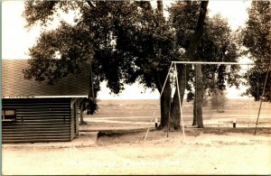 RPPC Park Scene Swing Set Starbuck Minnesota MN UNP Postcard D1