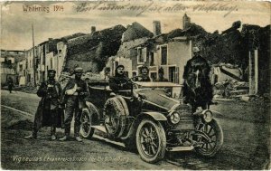 CPA Vigneulles-les-Hattonchatel nach der Beschiessung - Auto (1036942)