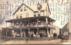 RPPC View of Milo House Hotel, Milo ME c1906 Undivided Back Postcard Q75