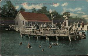 Hillsdale MI Swimming Baw Beese Lake c1910 Postcard